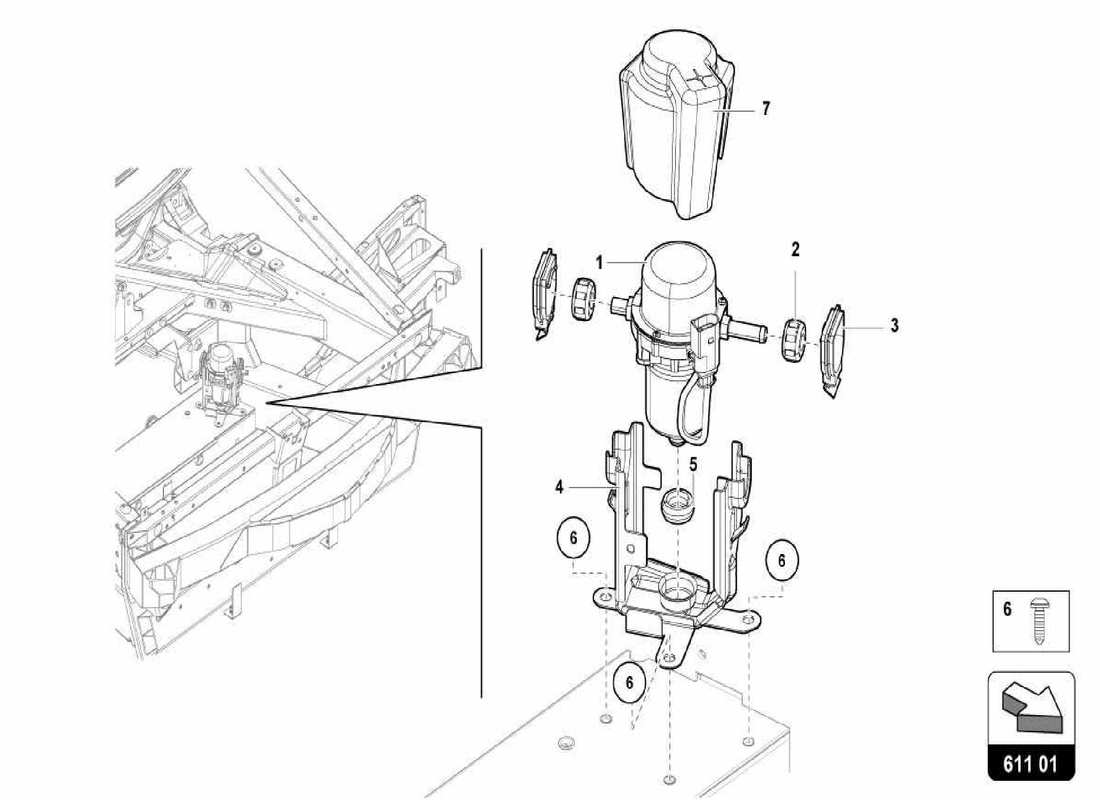 lamborghini centenario spider vacuum pump for brake servo parts diagram