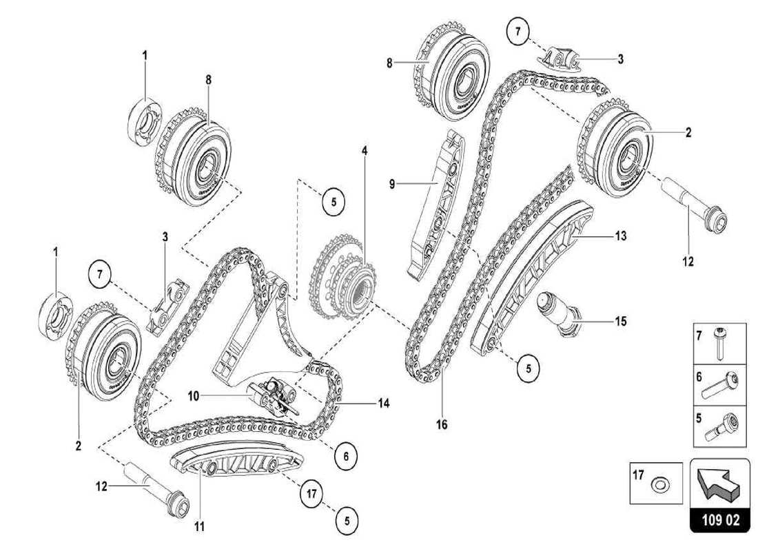 lamborghini centenario spider timing chain parts diagram