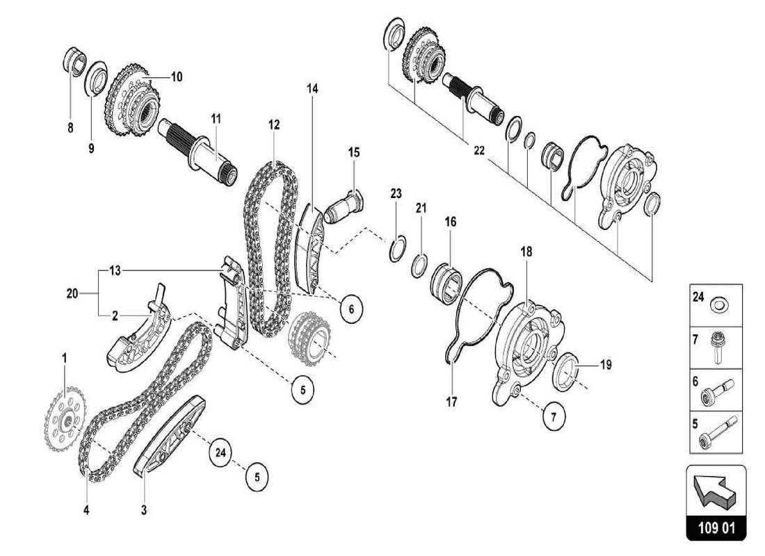 lamborghini centenario spider timing chain parts diagram