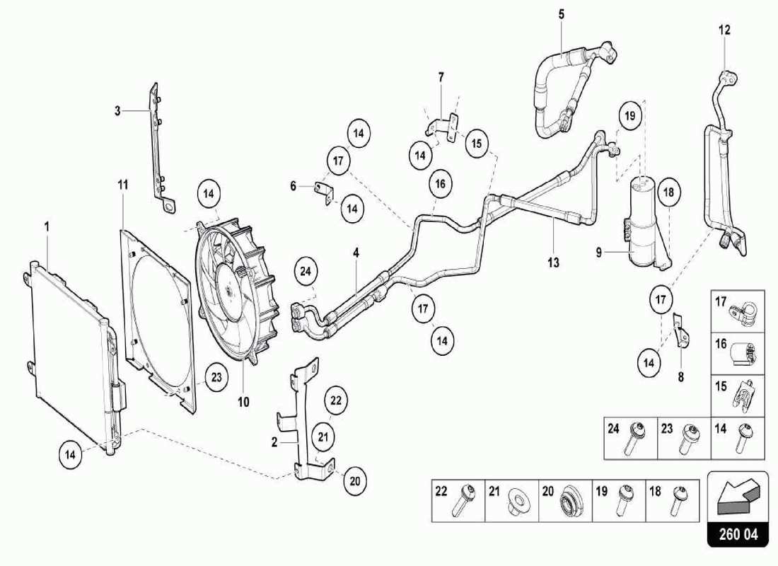 lamborghini centenario spider air conditioning system parts diagram