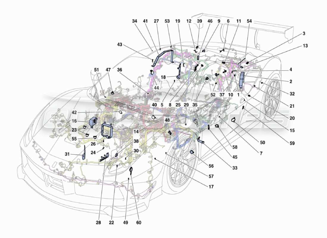 ferrari 488 challenge wiring parts diagram