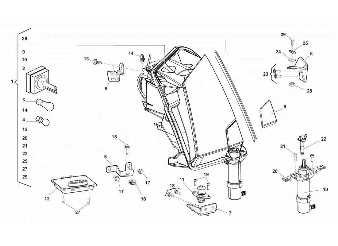 LAMBORGHINI GALLARDO STS II SC LIGHTS PART DIAGRAM lamborghini gallardo sts ii sc lights part diagram