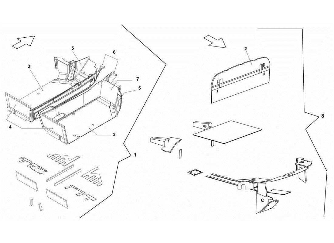 LAMBORGHINI GALLARDO STS II SC INSULATIONS AND SOUNDPROOFING PART DIAGRAM lamborghini gallardo sts ii sc insulations and soundproofing part diagram