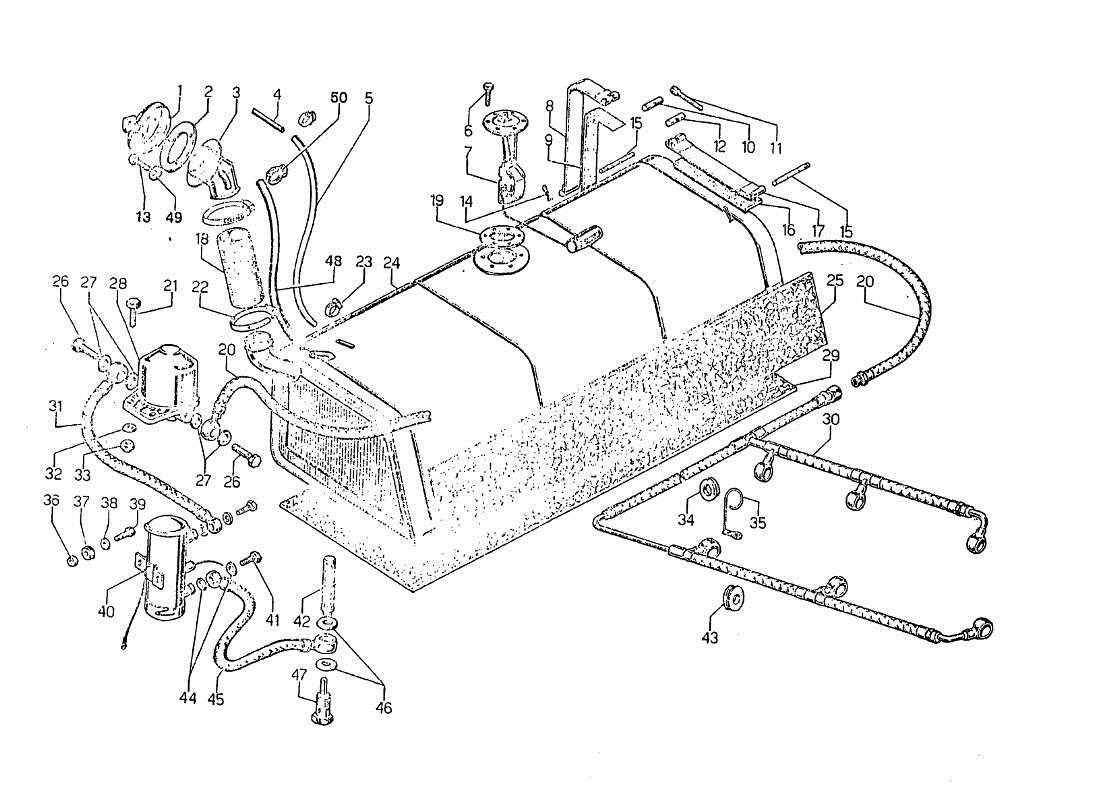 lamborghini jarama petrol system parts diagram