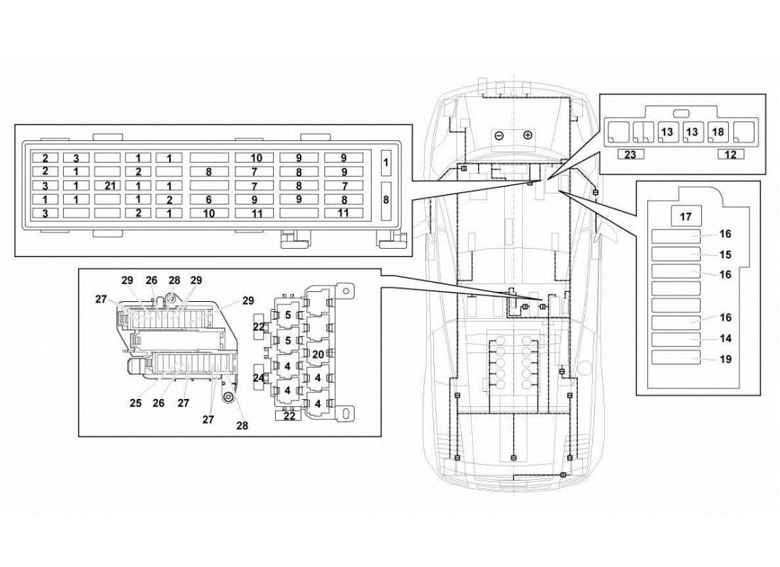 LAMBORGHINI GALLARDO STS II SC ELECTRICAL SYSTEM PART DIAGRAM lamborghini gallardo sts ii sc electrical system part diagram