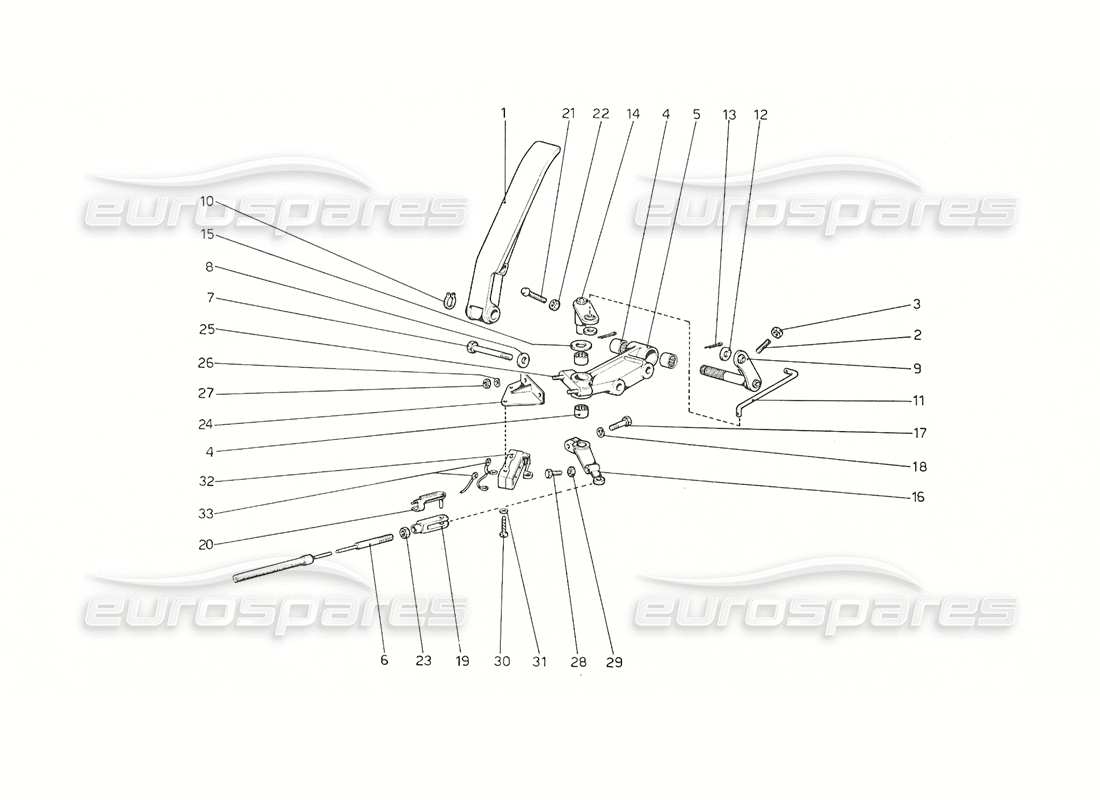 a part diagram from the Ferrari 308 GT4 Dino (1976) parts catalogue