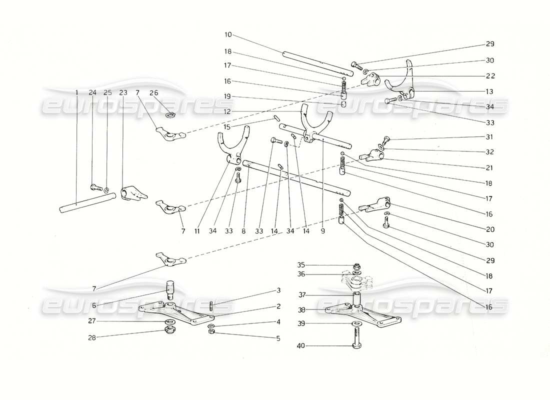 VIEW PARTS DIAGRAMS FROM THE FERRARI 308 PARTS CATALOGUE a part diagram from the ferrari 308 parts catalogue