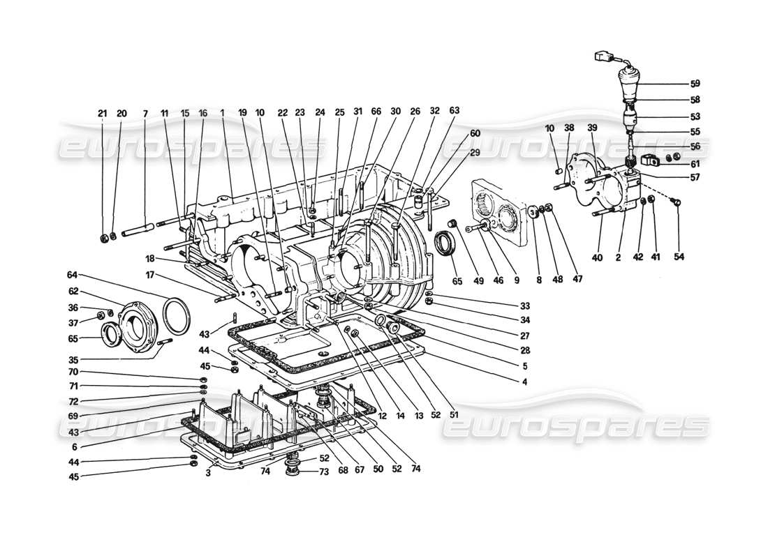 a part diagram from the Ferrari 308 GTB (1980) parts catalogue