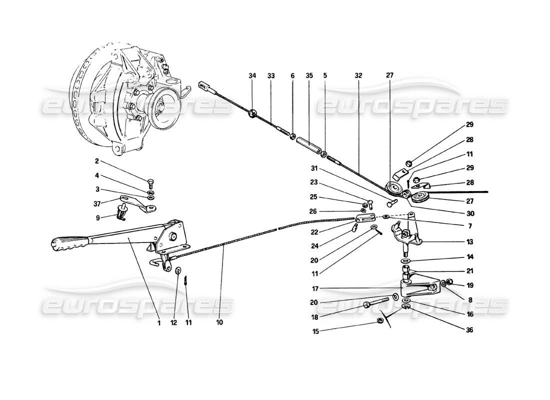 a part diagram from the Ferrari 308 GTB (1980) parts catalogue