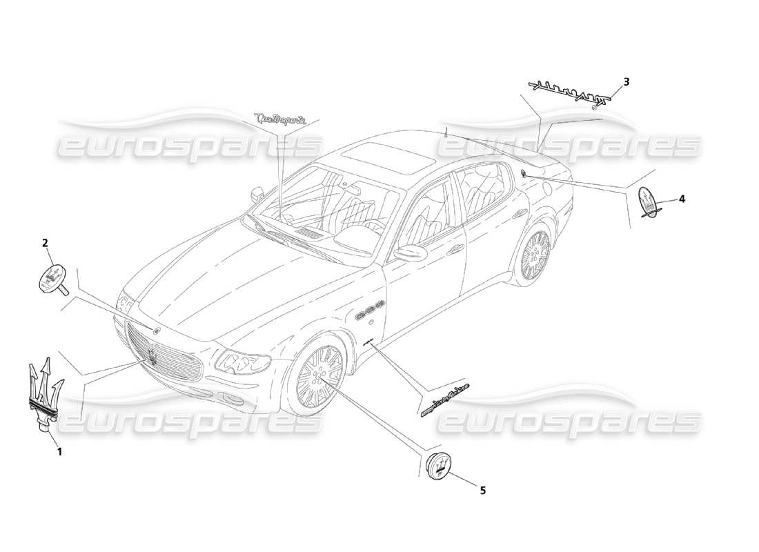 a part diagram from the maserati qtp. (2003) 4.2 parts catalogue