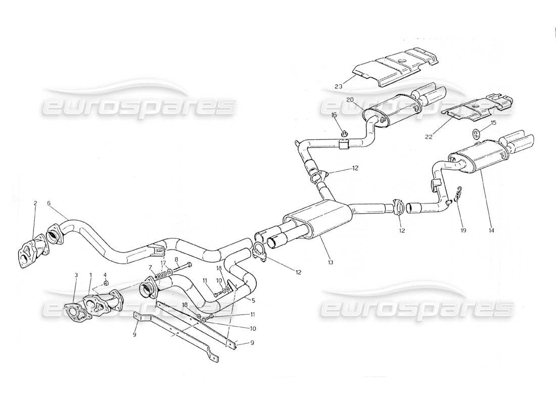 a part diagram from the maserati biturbo (1983-1995) parts catalogue