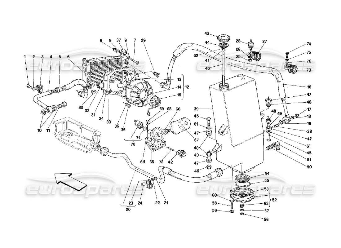 a part diagram from the ferrari 348 parts catalogue