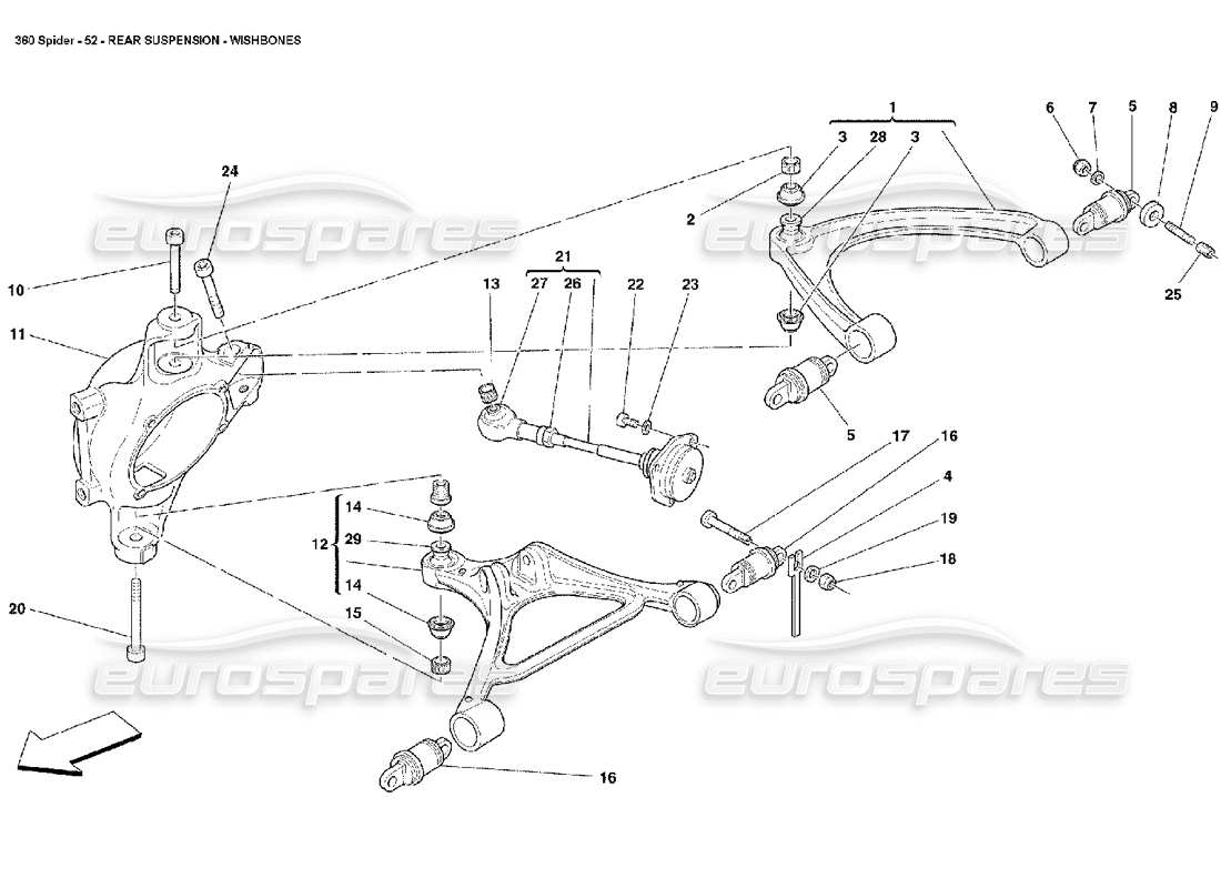 a part diagram from the Ferrari 360 Spider parts catalogue