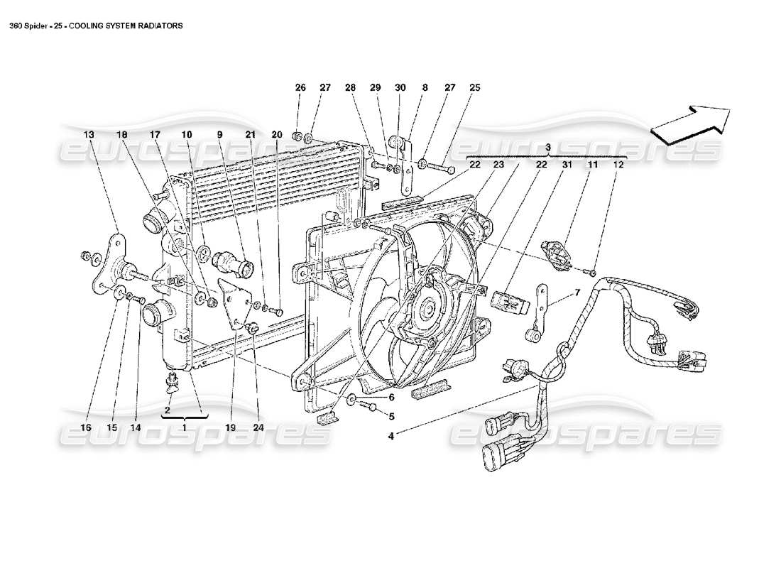 a part diagram from the ferrari 360 parts catalogue