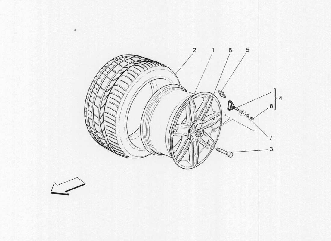 a part diagram from the maserati qtp. v6 3.0 bt 410bhp 2wd 2017 parts catalogue