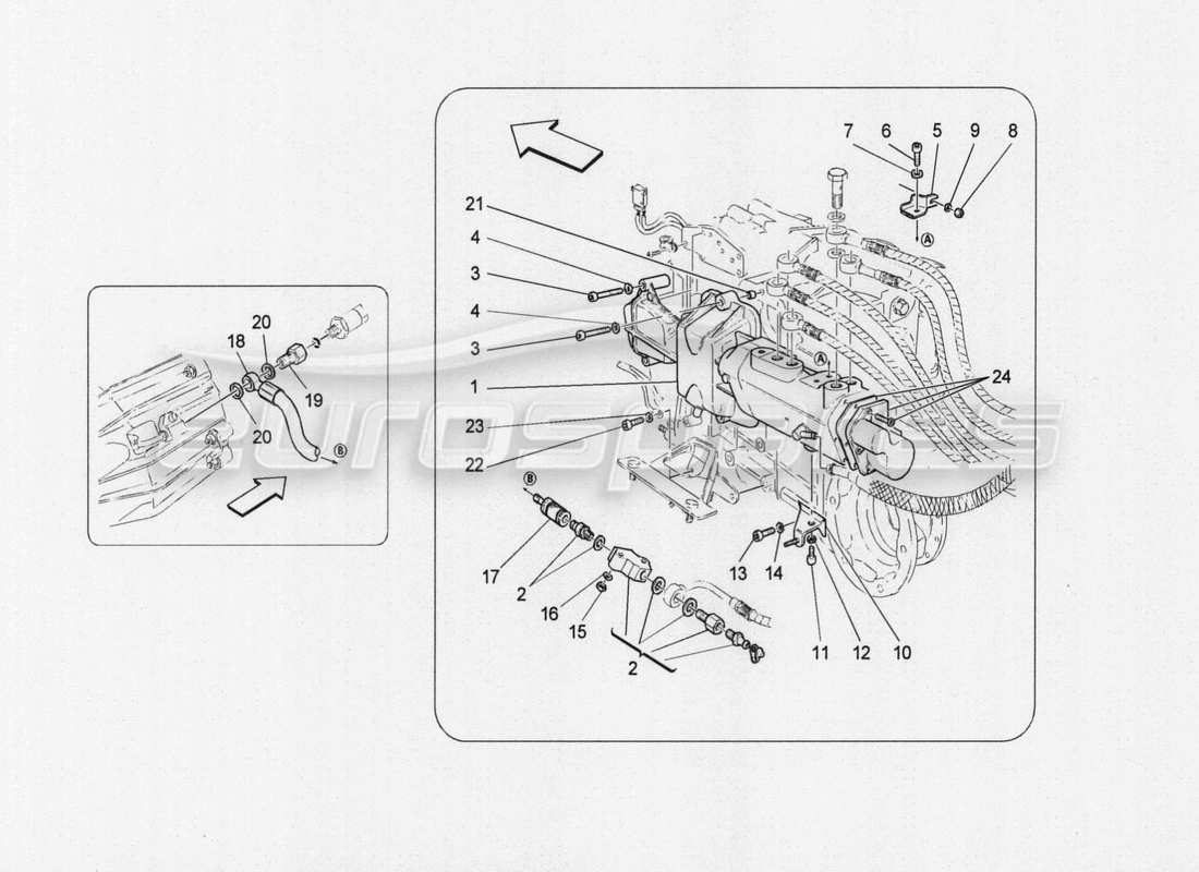 a part diagram from the maserati granturismo special edition parts catalogue