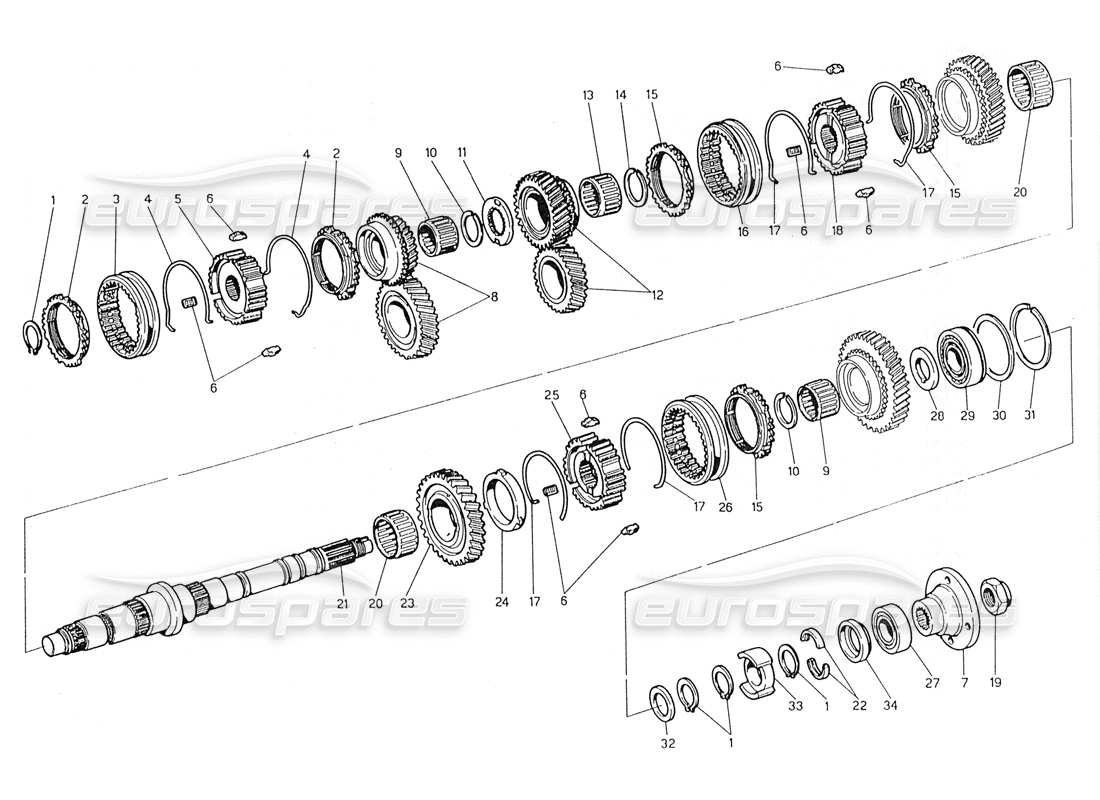 a part diagram from the maserati biturbo (1983-1995) parts catalogue