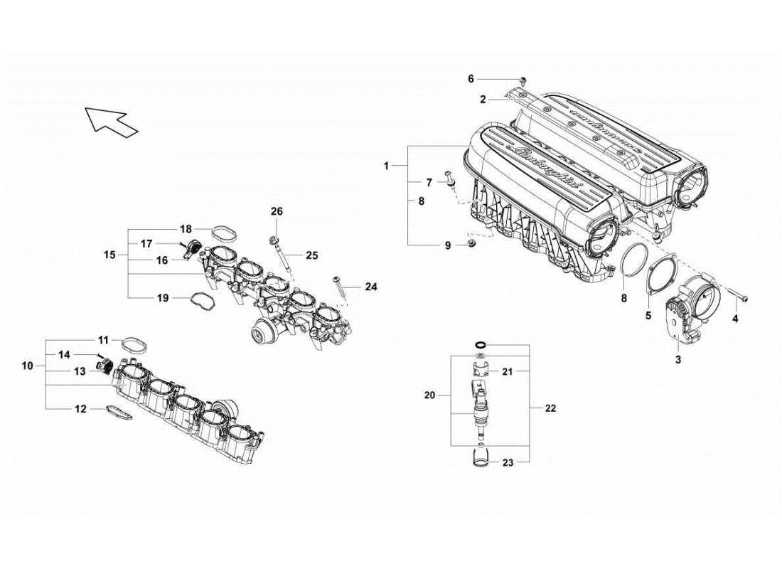a part diagram from the Lamborghini Gallardo STS II SC parts catalogue
