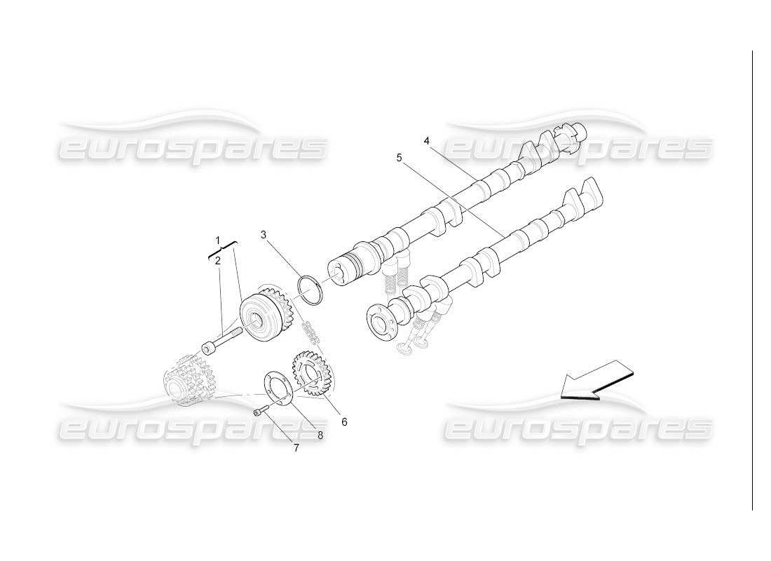 a part diagram from the maserati quattroporte m139 (2005-2013) parts catalogue