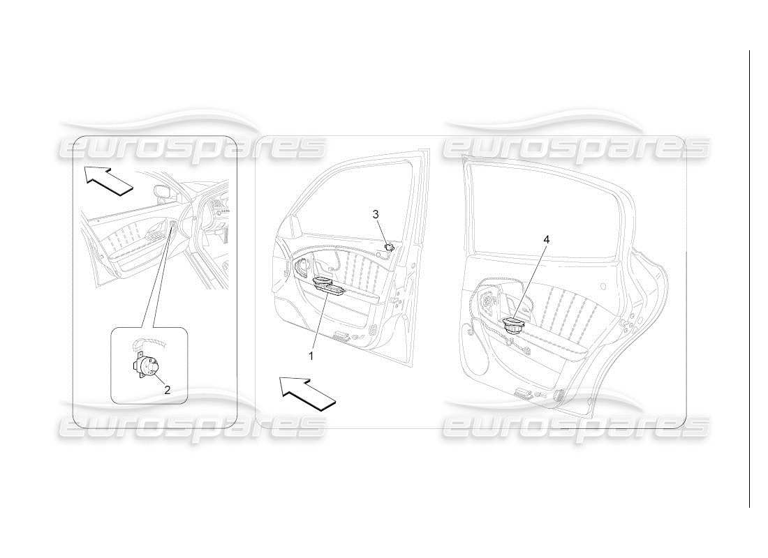 a part diagram from the maserati quattroporte m139 (2005-2013) parts catalogue