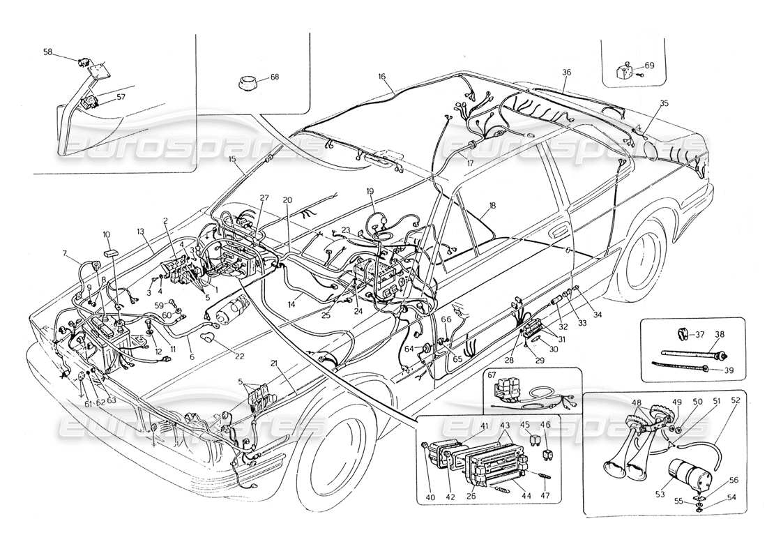a part diagram from the maserati 228 parts catalogue