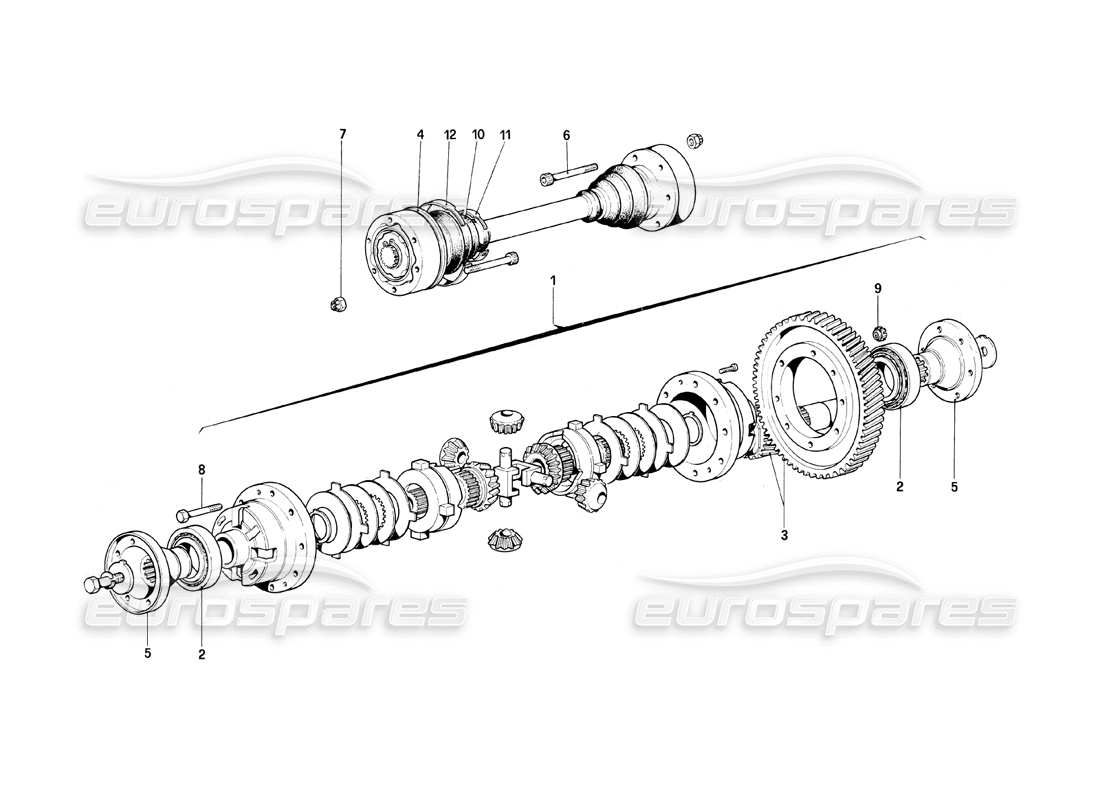 a part diagram from the ferrari mondial parts catalogue