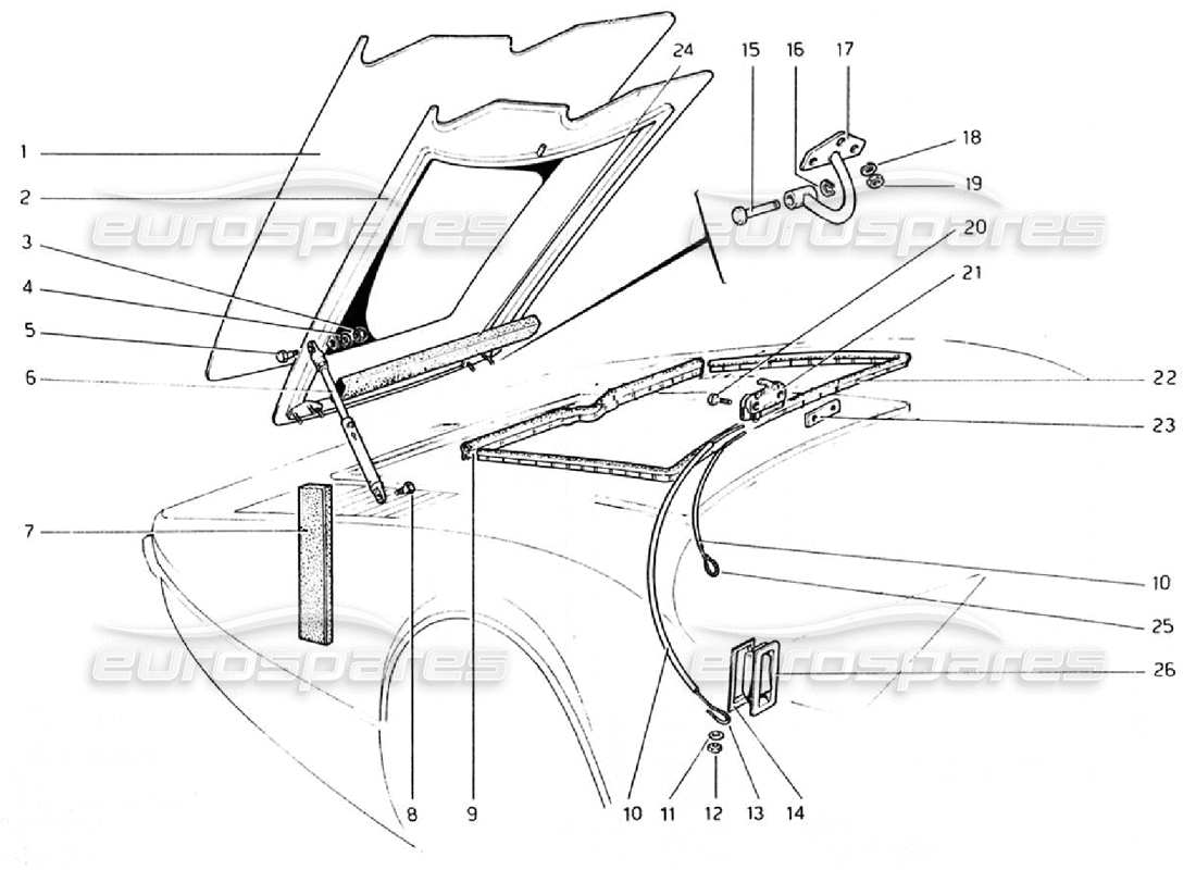 a part diagram from the Ferrari 308 GTB (1976) parts catalogue