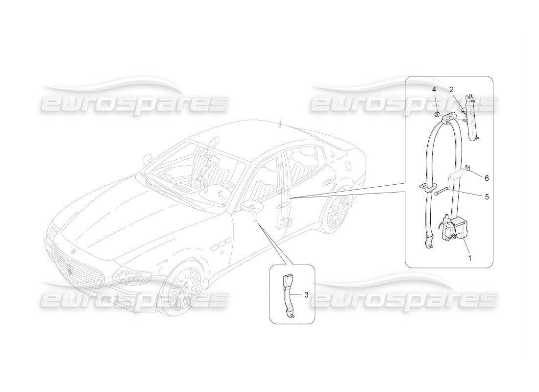 a part diagram from the maserati qtp. (2007) 4.2 auto parts catalogue