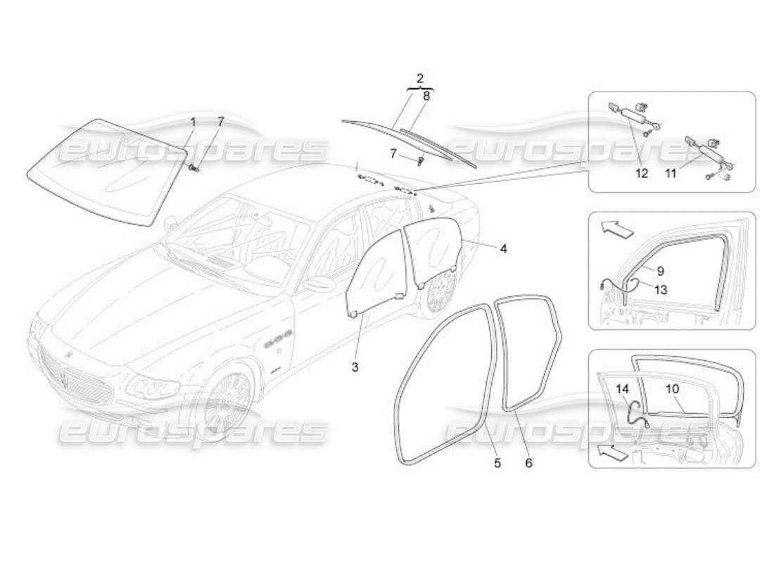 a part diagram from the maserati qtp. (2005) 4.2 parts catalogue