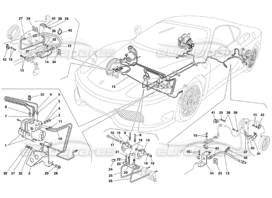 a part diagram from the Ferrari 360 Challenge Stradale parts catalogue