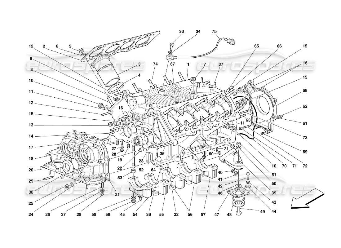 a part diagram from the ferrari 355 parts catalogue