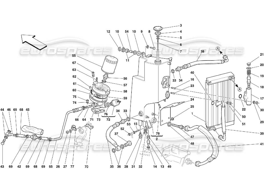 a part diagram from the ferrari 355 parts catalogue