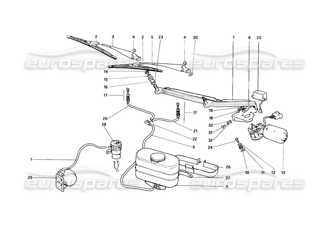 a part diagram from the Ferrari 308 (1981) GTBi/GTSi parts catalogue