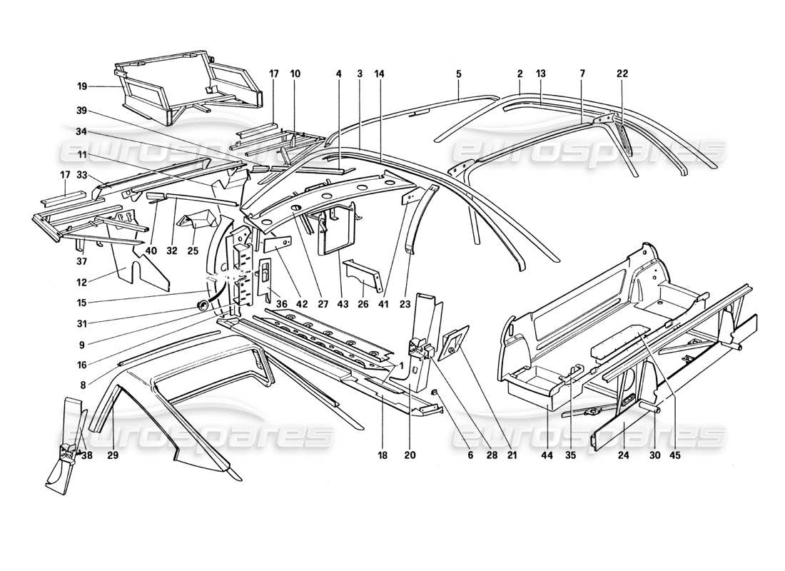 VIEW PARTS DIAGRAMS FROM THE FERRARI 328 PARTS CATALOGUE a part diagram from the ferrari 328 parts catalogue