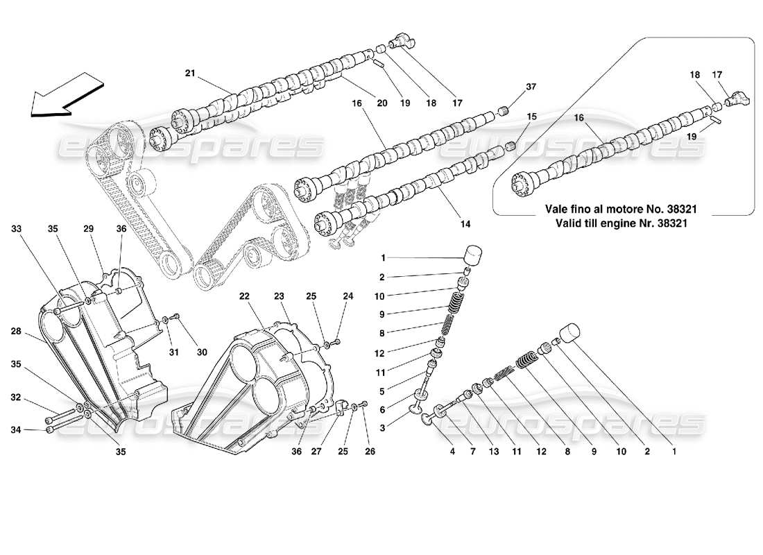 a part diagram from the ferrari 355 parts catalogue