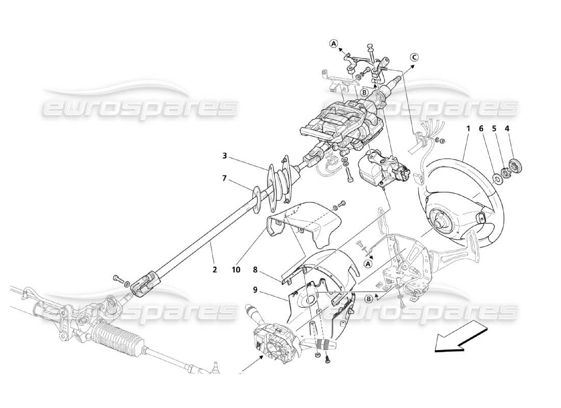 a part diagram from the maserati qtp. (2003) 4.2 parts catalogue