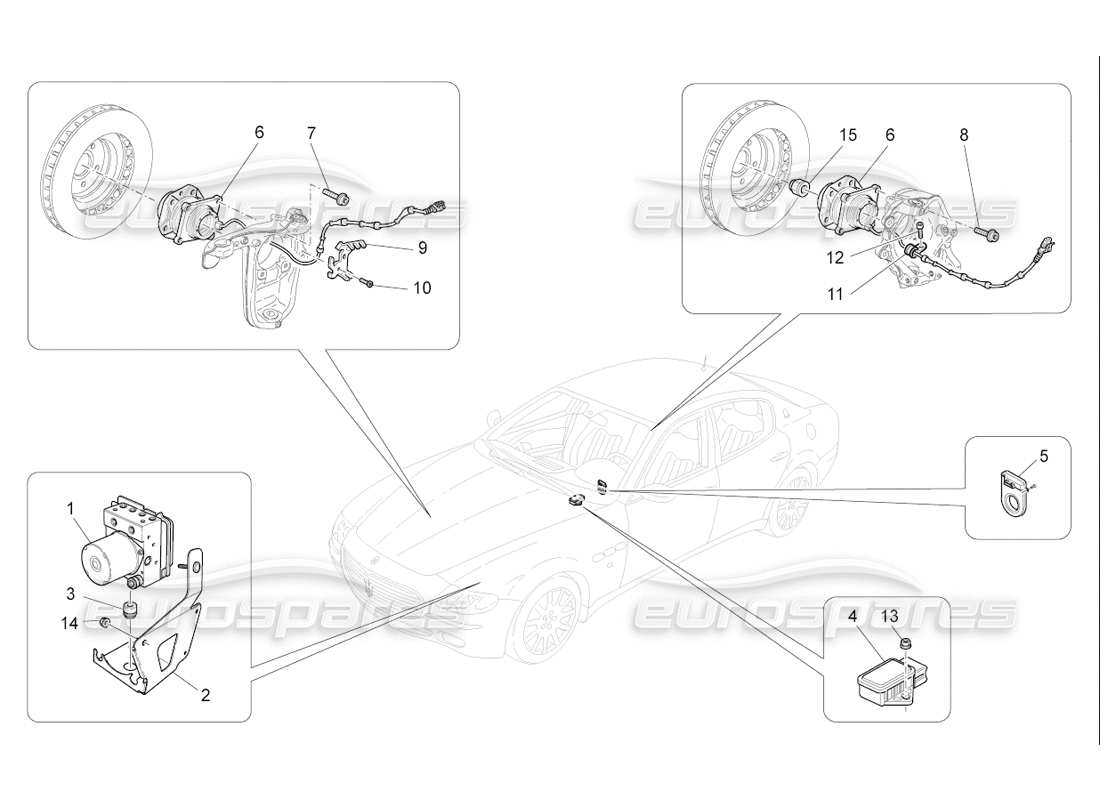 a part diagram from the maserati qtp. (2006) 4.2 f1 parts catalogue