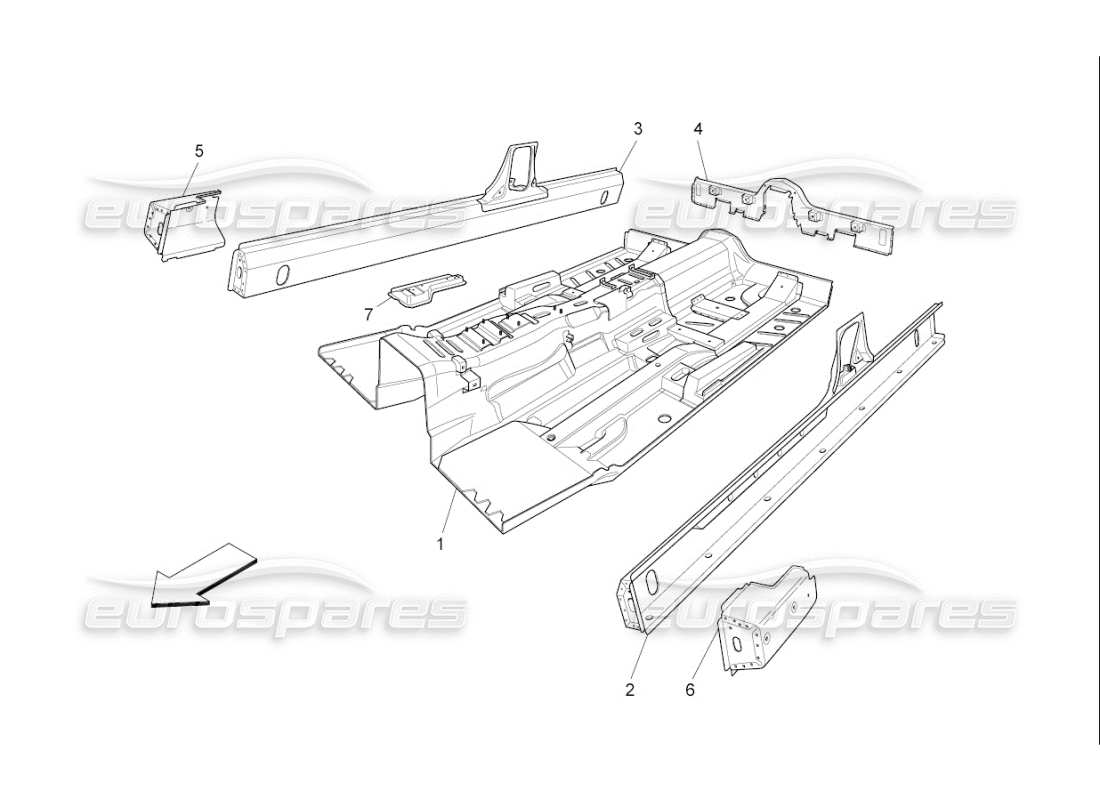 a part diagram from the maserati qtp. (2007) 4.2 f1 parts catalogue