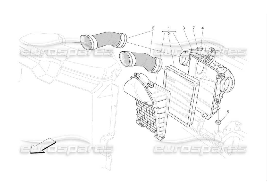 a part diagram from the maserati qtp. (2007) 4.2 f1 parts catalogue
