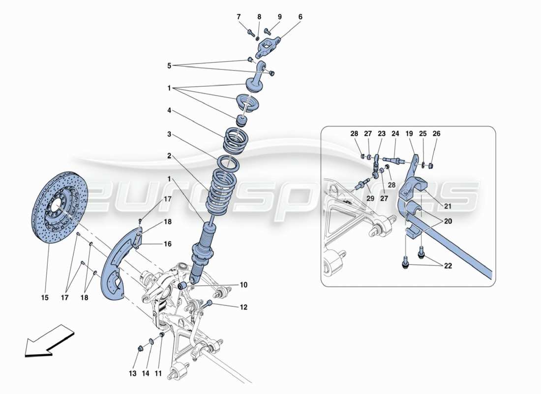 VIEW PARTS DIAGRAMS FROM THE FERRARI 488 PARTS CATALOGUE a part diagram from the ferrari 488 parts catalogue