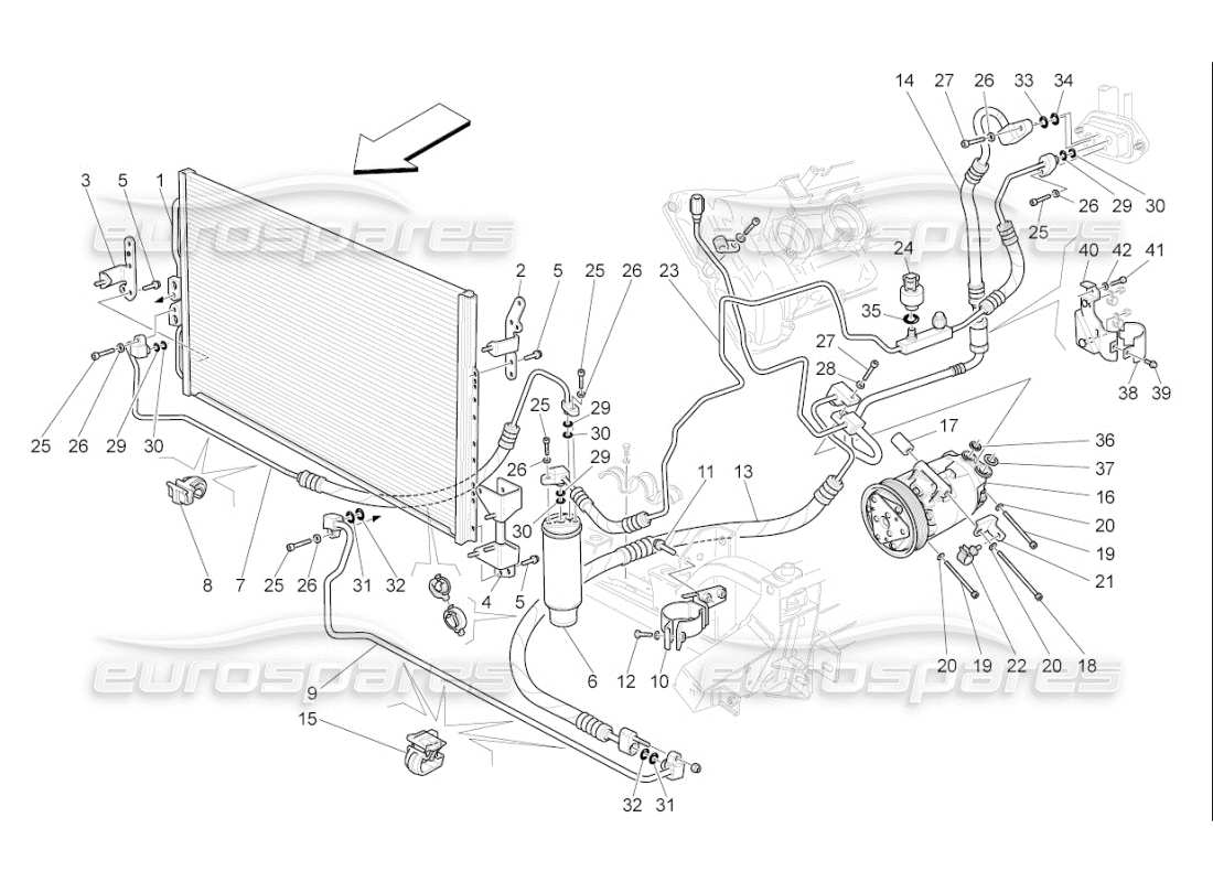 a part diagram from the maserati qtp. (2007) 4.2 f1 parts catalogue