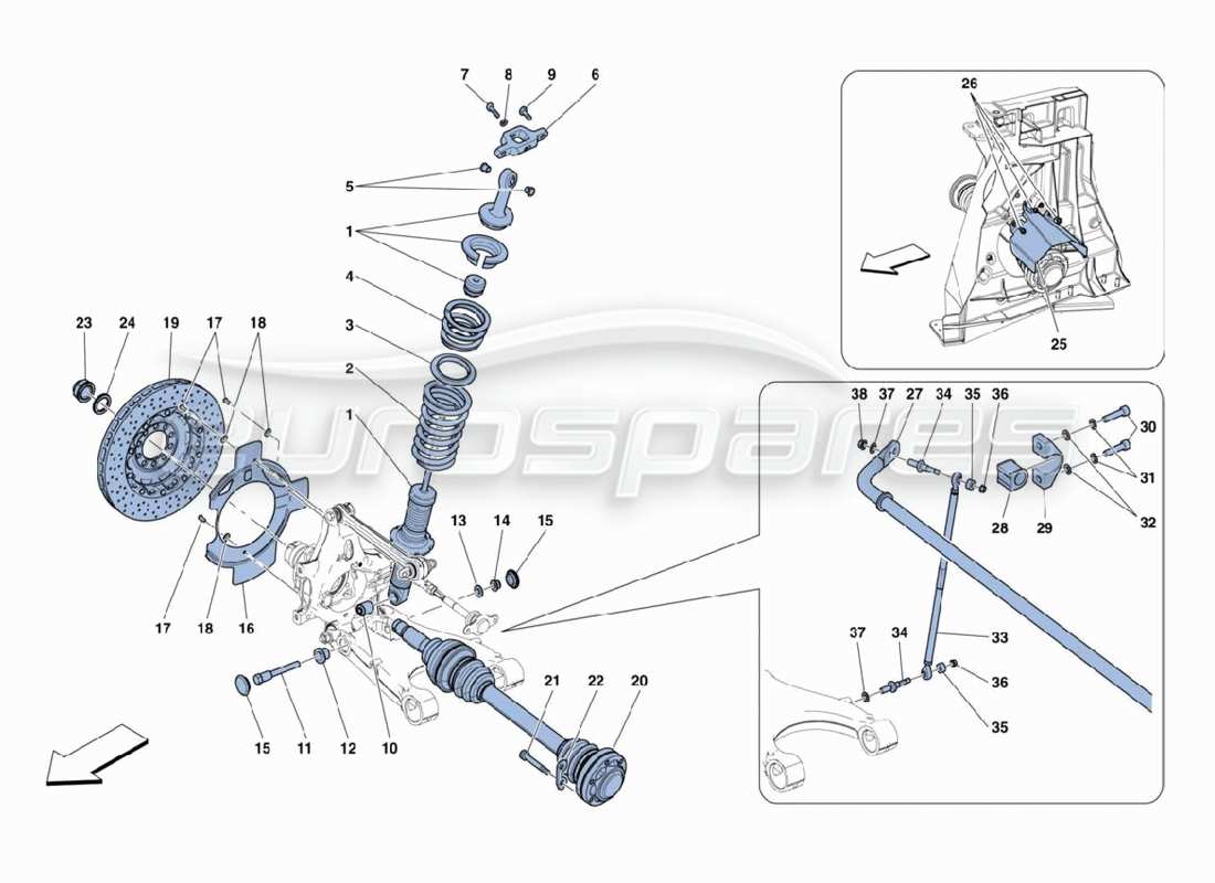 a part diagram from the Ferrari 488 Challenge parts catalogue