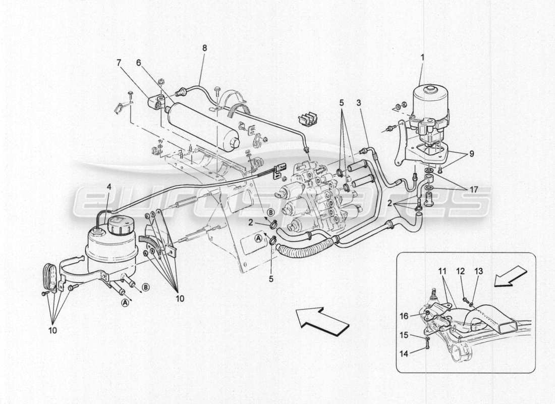 a part diagram from the Maserati GranTurismo Special Edition parts catalogue