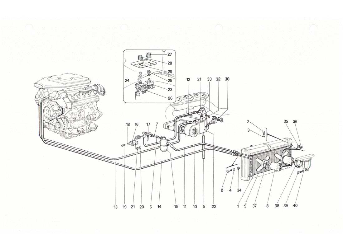 a part diagram from the ferrari 208 parts catalogue