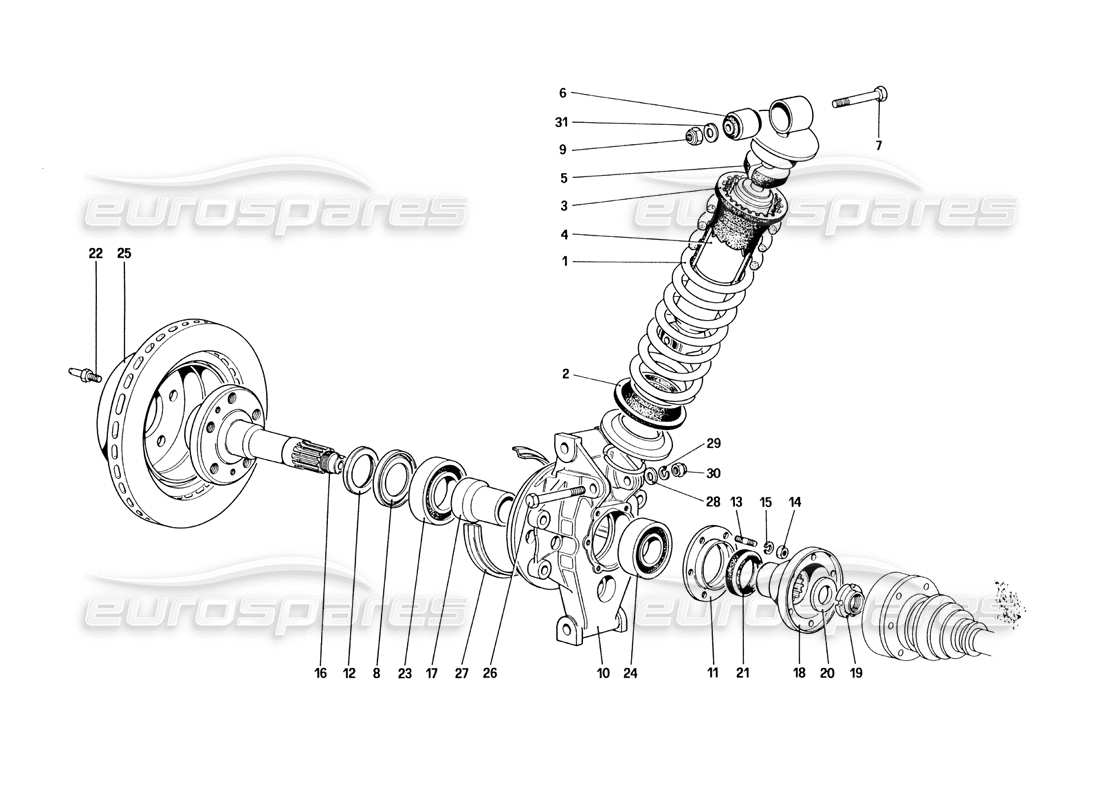 VIEW PARTS DIAGRAMS FROM THE FERRARI 328 PARTS CATALOGUE a part diagram from the ferrari 328 parts catalogue
