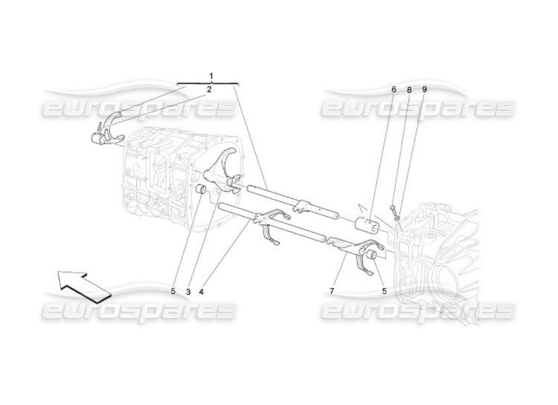 a part diagram from the maserati quattroporte m139 (2005-2013) parts catalogue