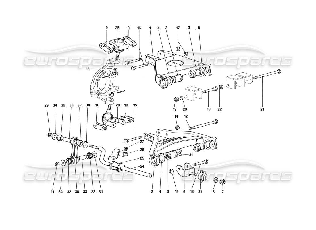 a part diagram from the ferrari 328 (1985) parts catalogue