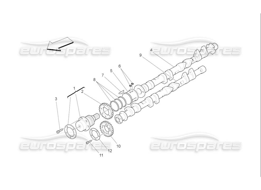 a part diagram from the maserati quattroporte m139 (2005-2013) parts catalogue