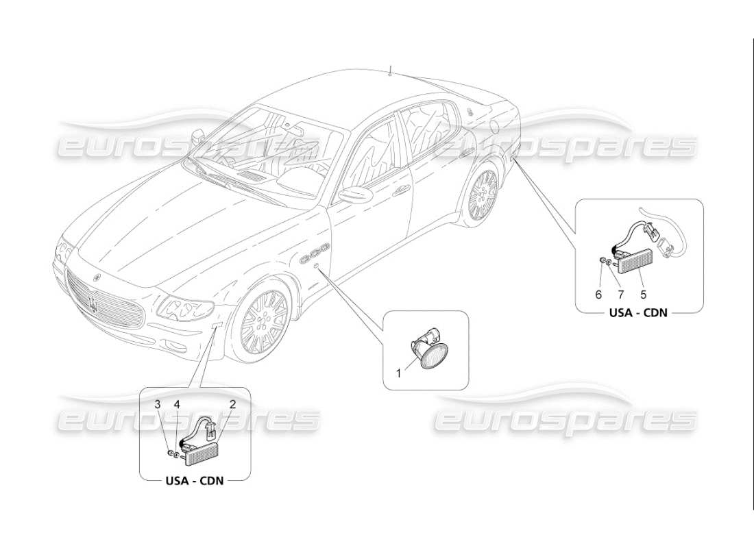 a part diagram from the maserati quattroporte m139 (2005-2013) parts catalogue
