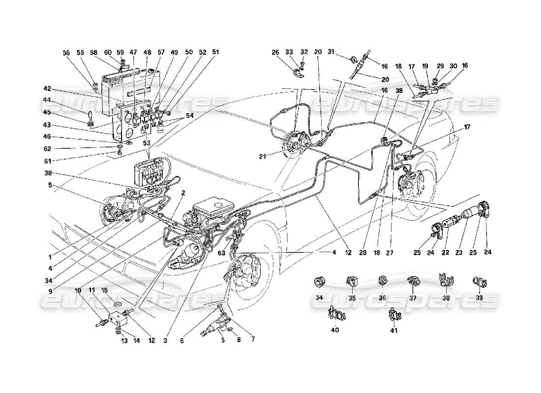 a part diagram from the ferrari 348 parts catalogue